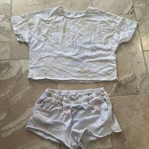 Grayson Threads kids tie dye tee and shorts set, size M, EUC